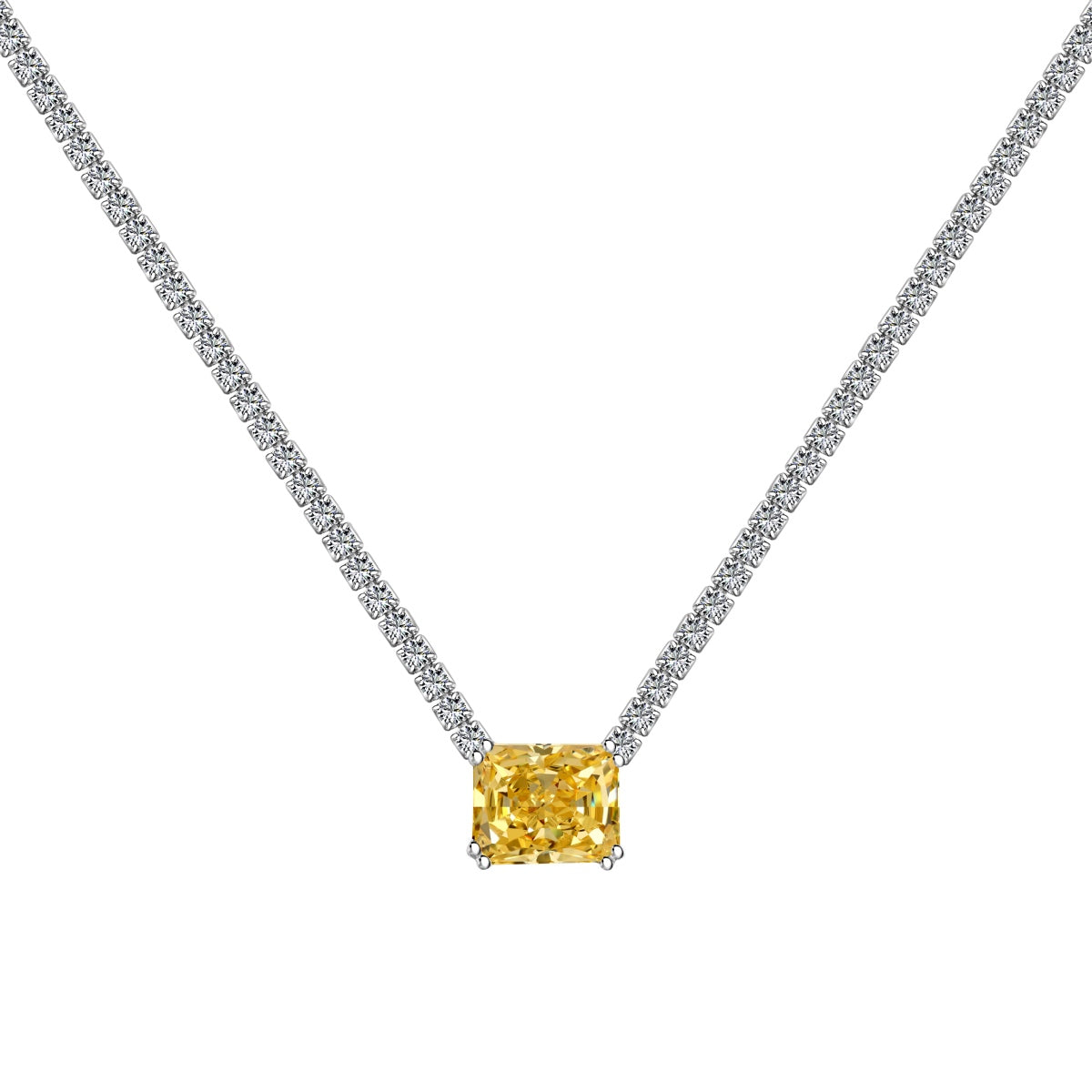 [Lora-Jewelry] Collier élégant taille radiant de 4,0 carats