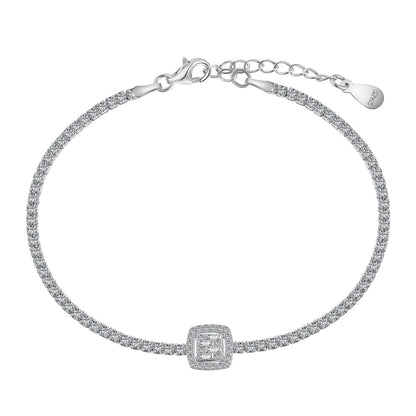 [Lora-Jewelry] Bracelet de banquet luxueux et éblouissant de forme carrée