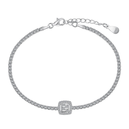 [Lora-Jewelry] Bracelet de banquet luxueux et éblouissant de forme carrée