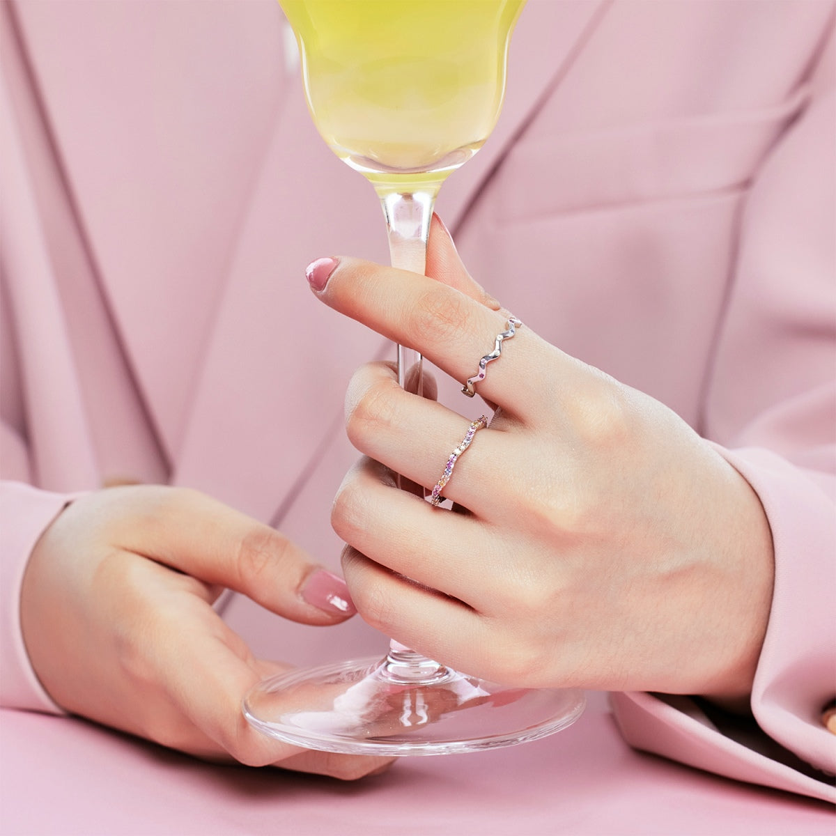 [Lora-Jewelry] Bague de fête ronde colorée et délicate