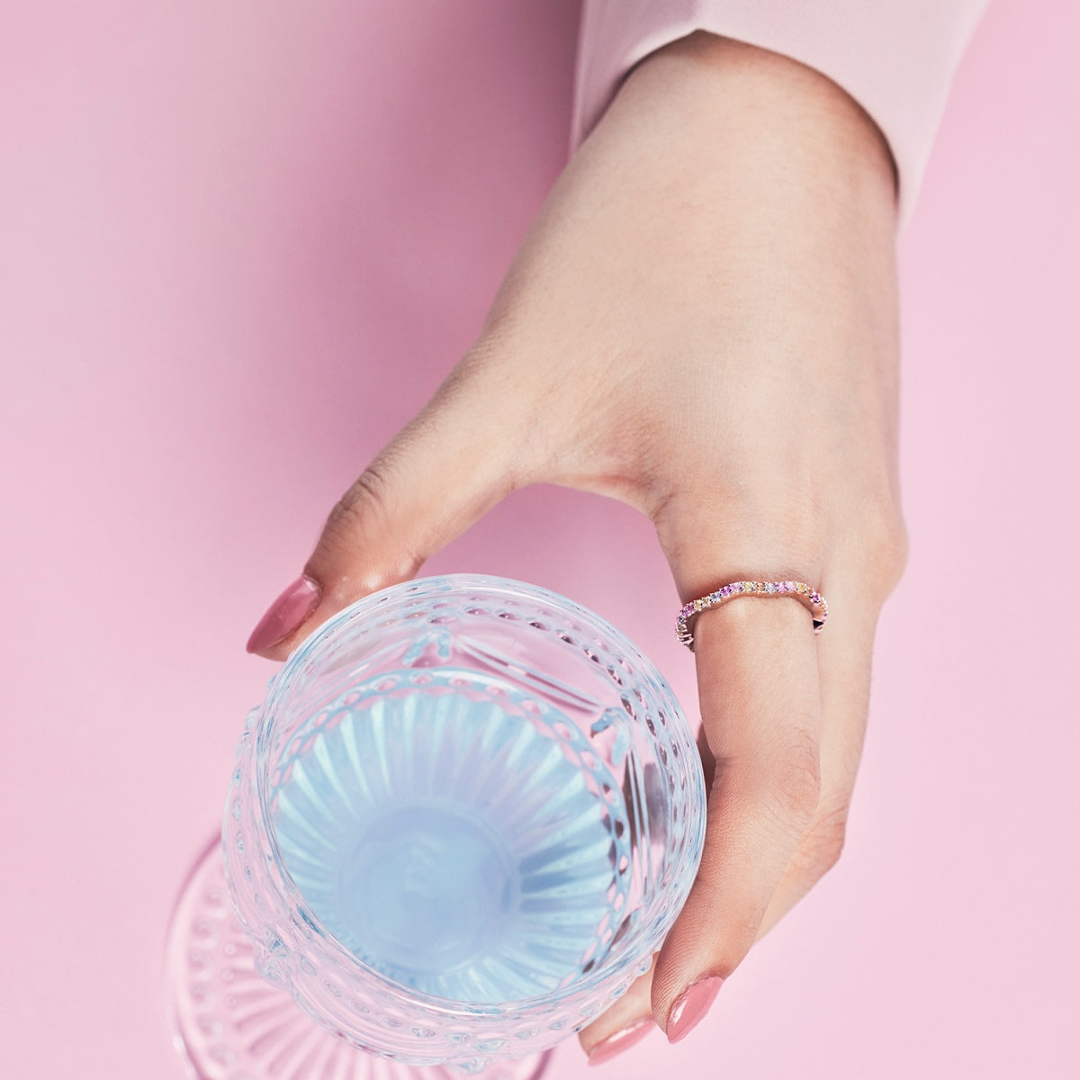 [Lora-Jewelry] Bague de fête ronde colorée et délicate