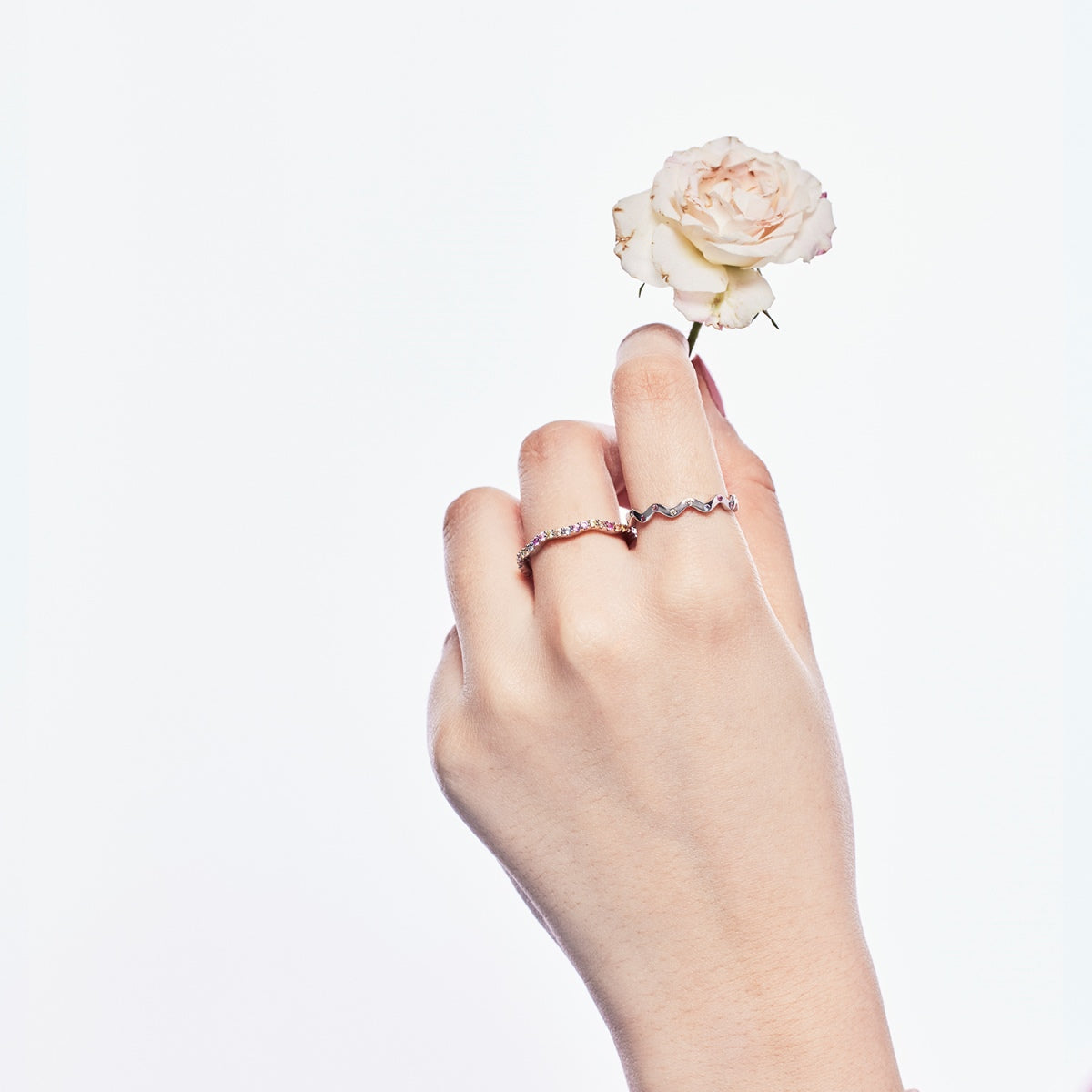 [Lora-Jewelry] Bague de fête ronde colorée et délicate