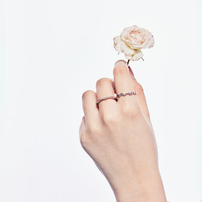 [Lora-Jewelry] Bague de fête ronde colorée et délicate