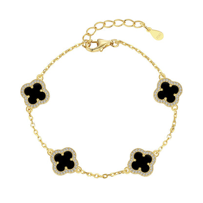 [Lora-Jewelry] Bracelet exquis en trèfle à quatre feuilles