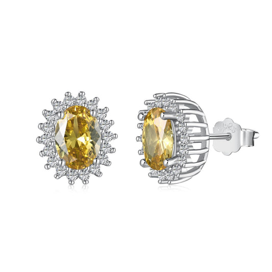 [Lora-Jewelry] Boucles d'oreilles délicates à taille ovale radiante