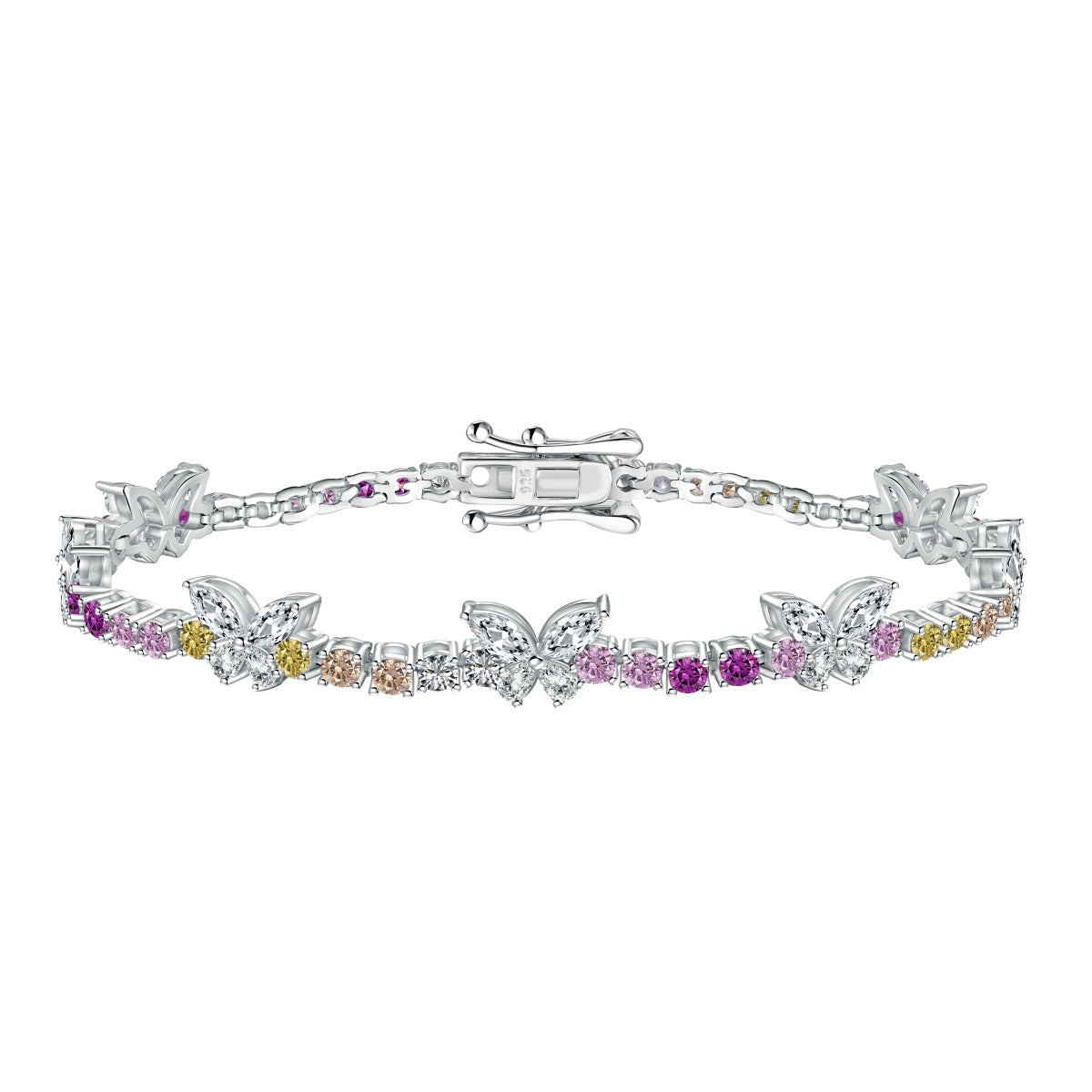 [Lora-Jewelry] Bracelet rond en forme de papillon coloré et orné