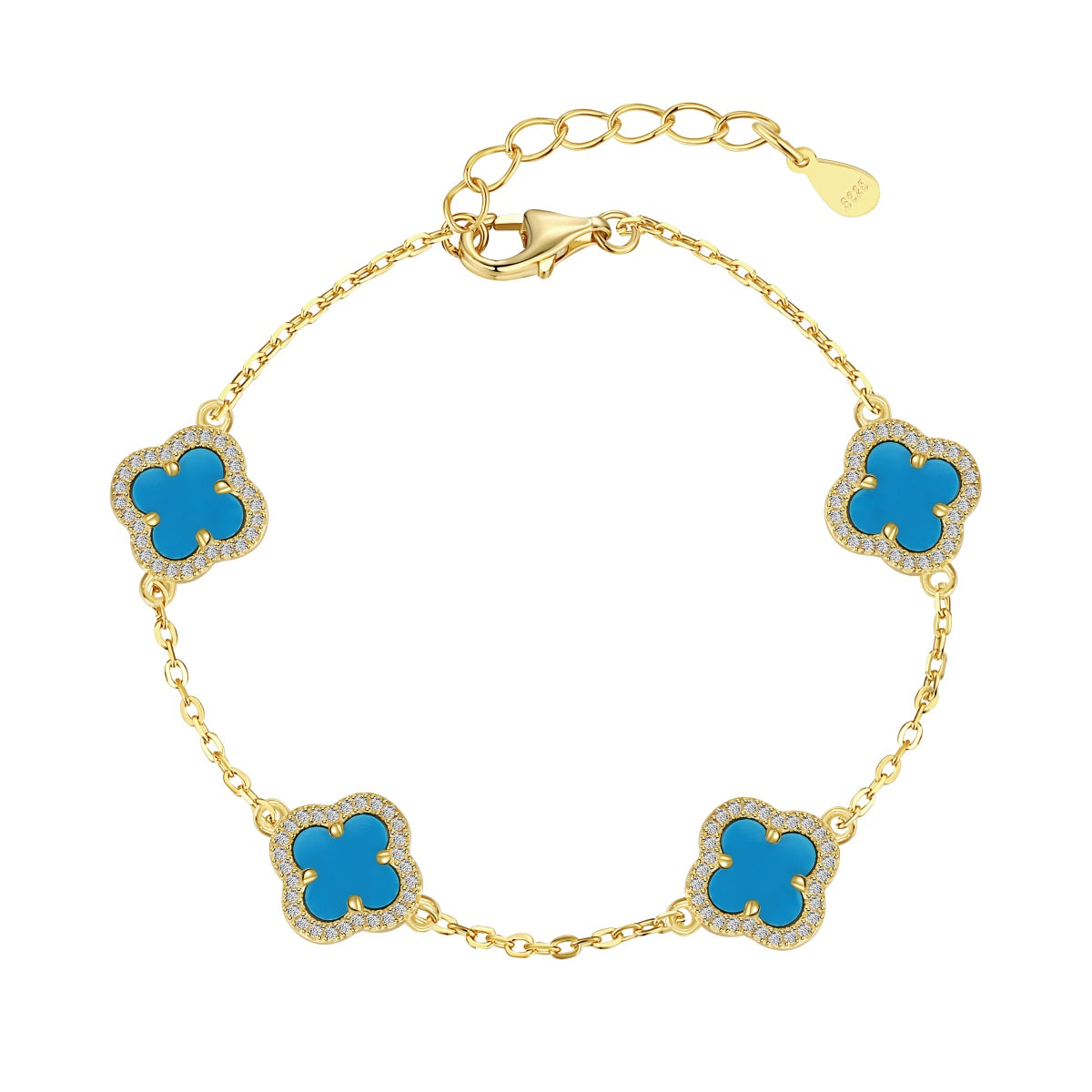 [Lora-Jewelry] Bracelet exquis en trèfle à quatre feuilles