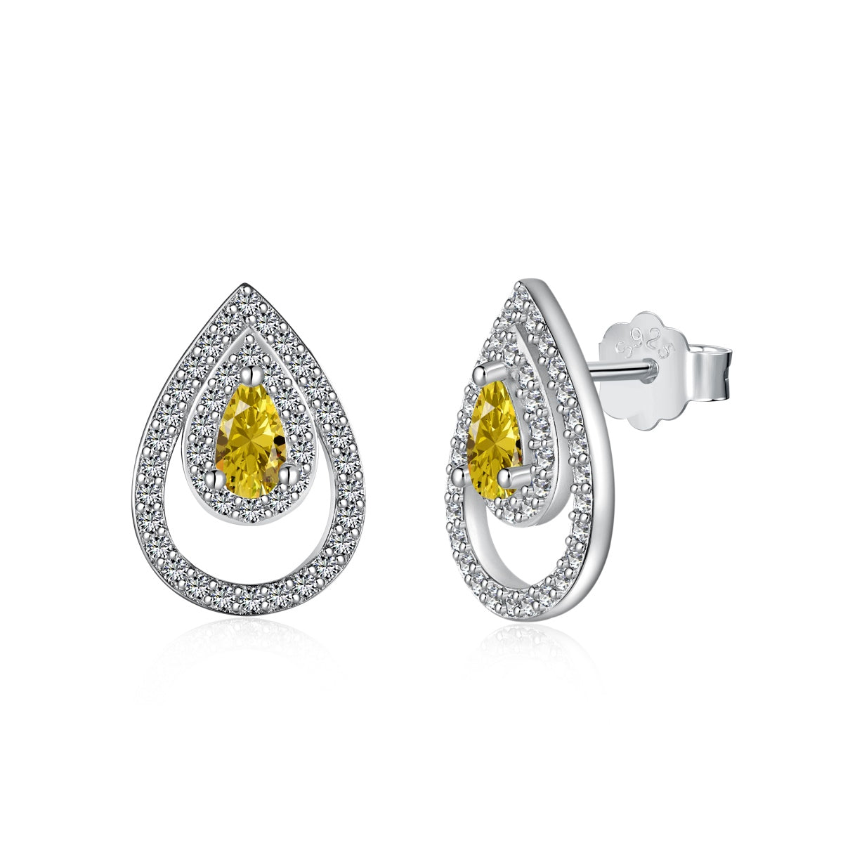 [Lora-Jewelry] Boucles d'oreilles scintillantes et délicates en forme de goutte d'eau