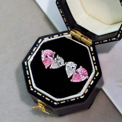 [Lora-Jewelry] Boucles d'oreilles éblouissantes et élégantes en forme de cœur