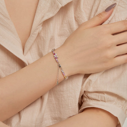 [Lora-Jewelry] Bracelet rond en forme de papillon coloré et orné