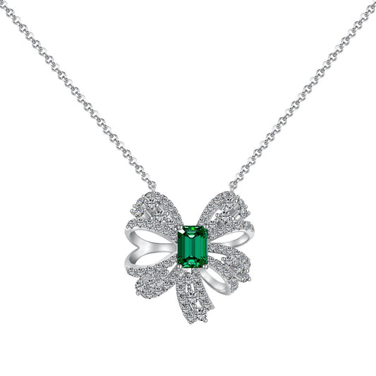 [Lora-Jewelry] Collier luxueux en forme de fleur taille émeraude