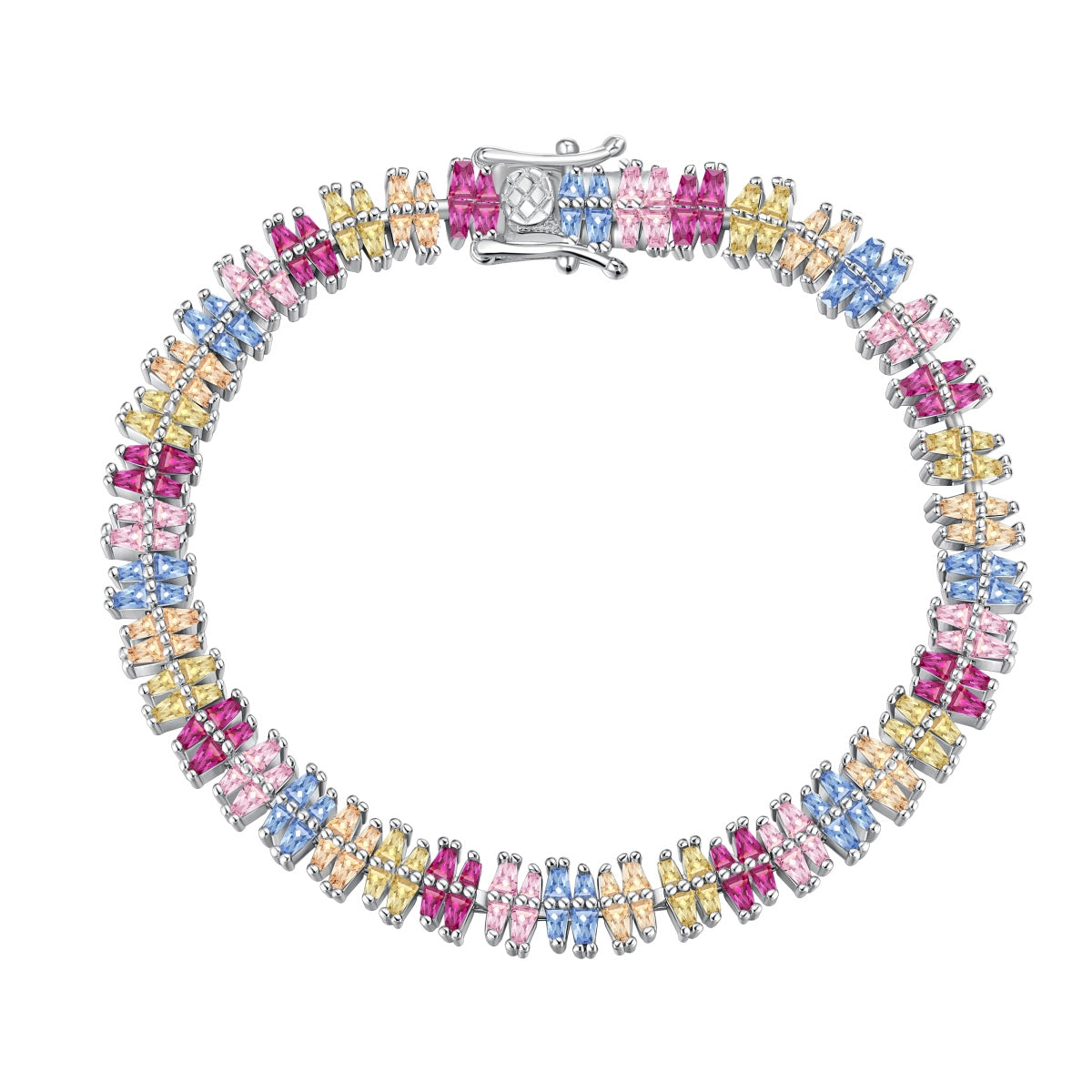 [Lora-Jewelry]Sparkling Exquisite Multi Cut Party Bracelet
