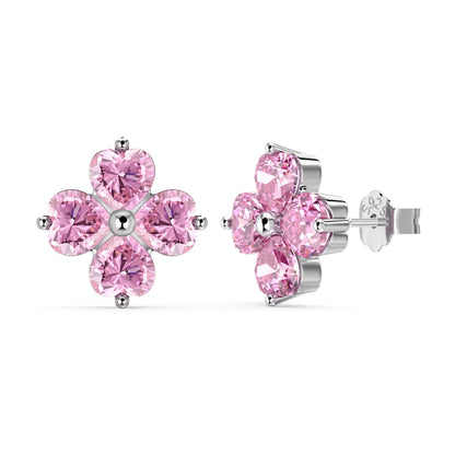 [Lora-Jewelry]Boucles d'oreilles boule trèfle à quatre feuilles