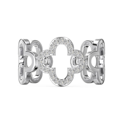 [Lora-Jewelry] Bague creuse en forme de trèfle à quatre feuilles