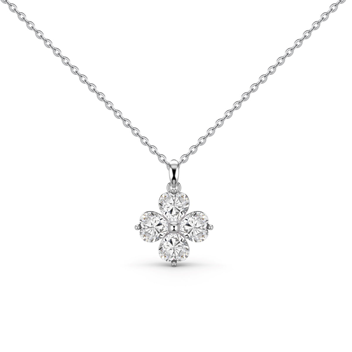 [Lora-Jewelry] Collier de perles en forme de trèfle à quatre feuilles en forme de cœur