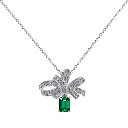 [Lora-Jewelry] Collier luxueux en forme de fleur taille émeraude