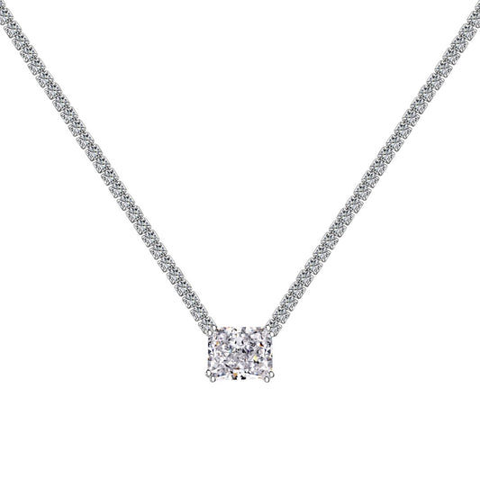 [Lora-Jewelry] Collier élégant taille radiant de 4,0 carats
