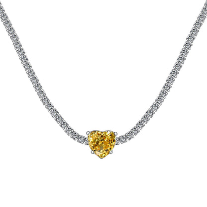 [Lora-Jewelry] Collier en forme de cœur scintillant de 2,0 carats