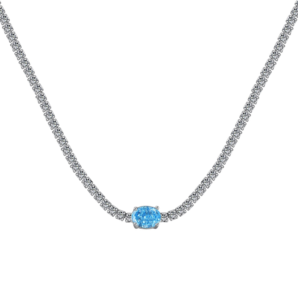 [Lora-Jewelry] Collier taille ovale brillant de 1,0 carat