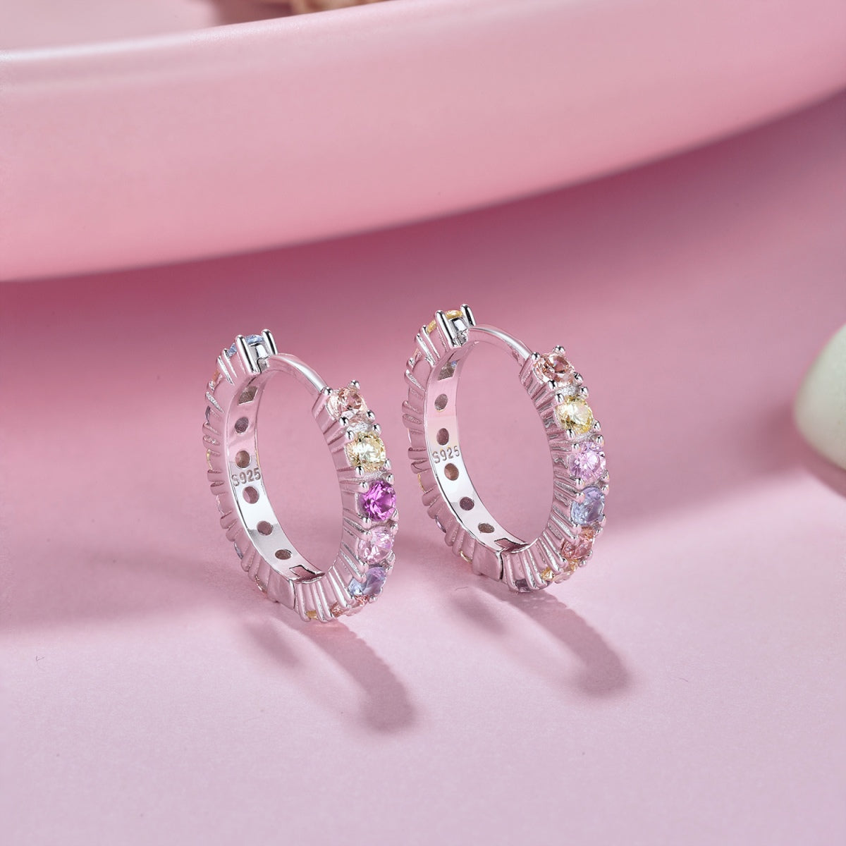 [Lora-Jewelry]Boucles d'oreilles rondes colorées et rayonnantes