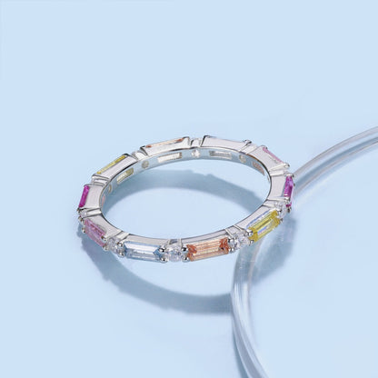[Lora-Jewelry] Bague quotidienne élégante à taille radiante Lively In Shades