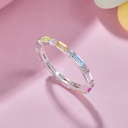[Lora-Jewelry] Bague quotidienne élégante à taille radiante Lively In Shades
