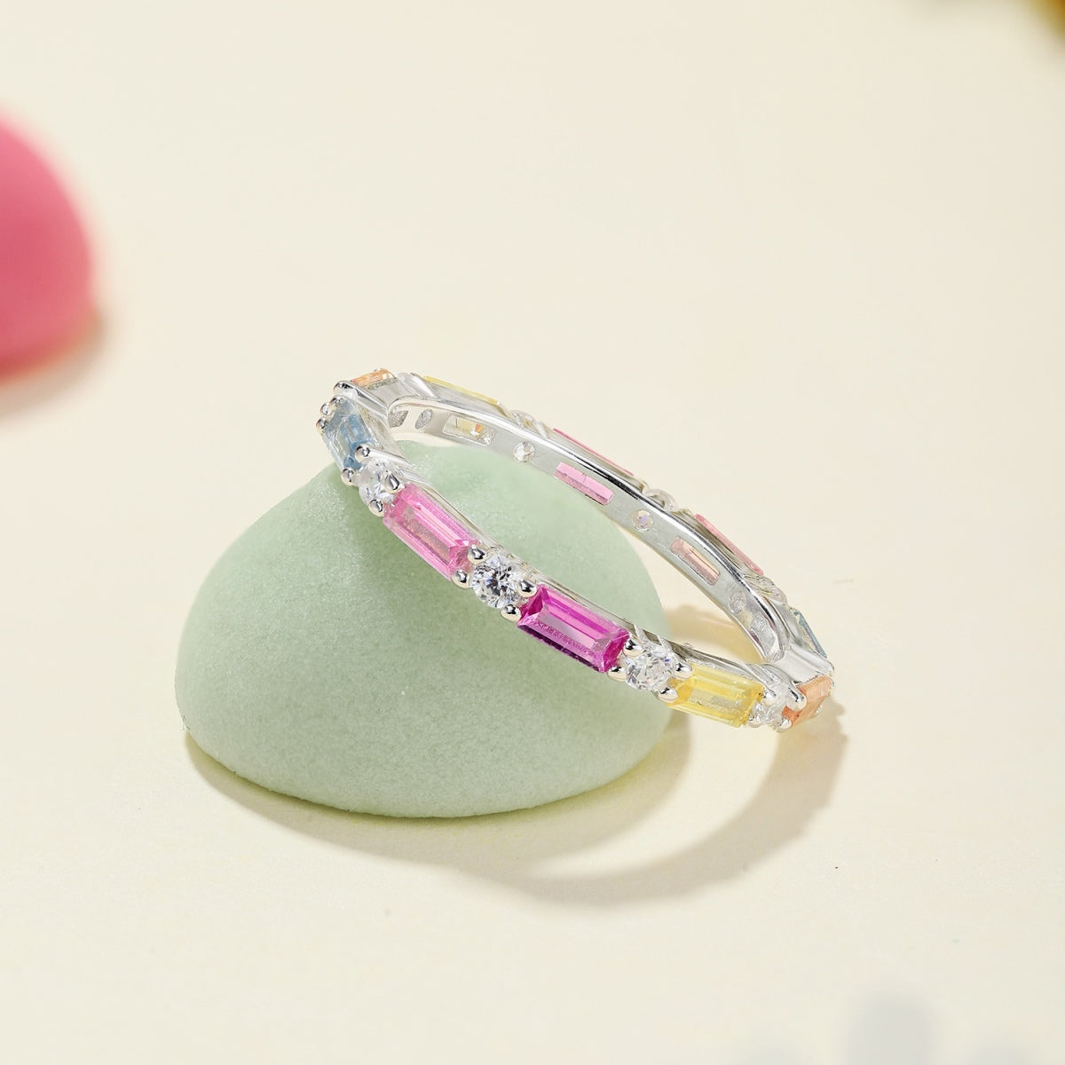 [Lora-Jewelry] Bague quotidienne élégante à taille radiante Lively In Shades