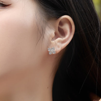 [Lora-Jewelry] Boucles d'oreilles trèfle à quatre feuilles et étoile à huit branches