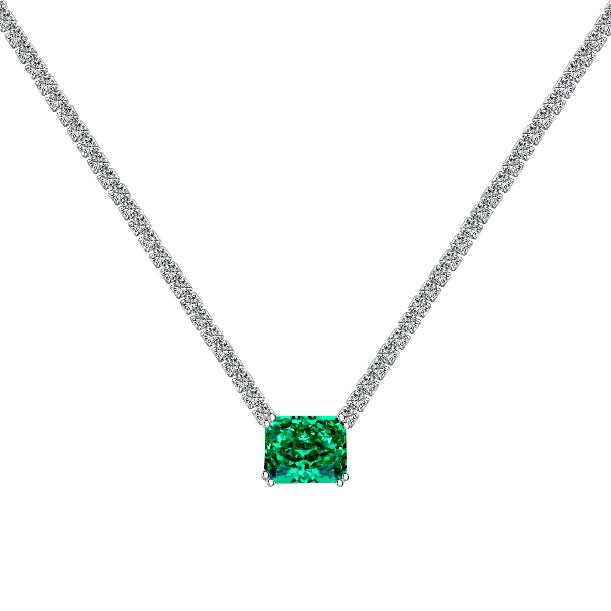 [Lora-Jewelry] Collier élégant taille radiant de 4,0 carats