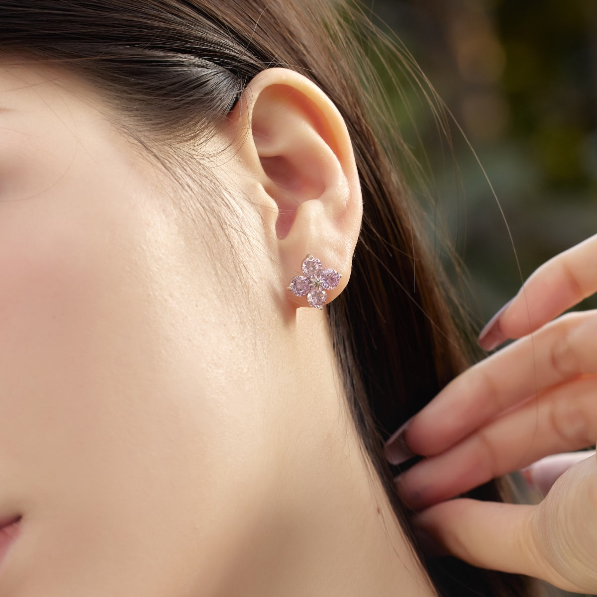 [Lora-Jewelry] Boucles d'oreilles trèfle à quatre feuilles et étoile à huit branches