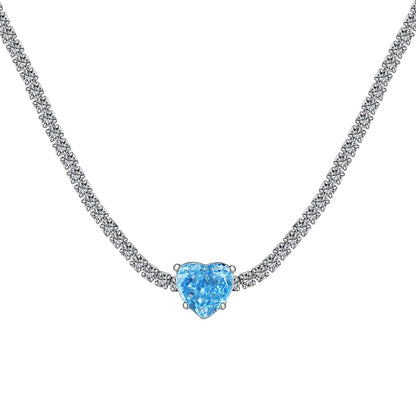 [Lora-Jewelry] Collier en forme de cœur scintillant de 2,0 carats