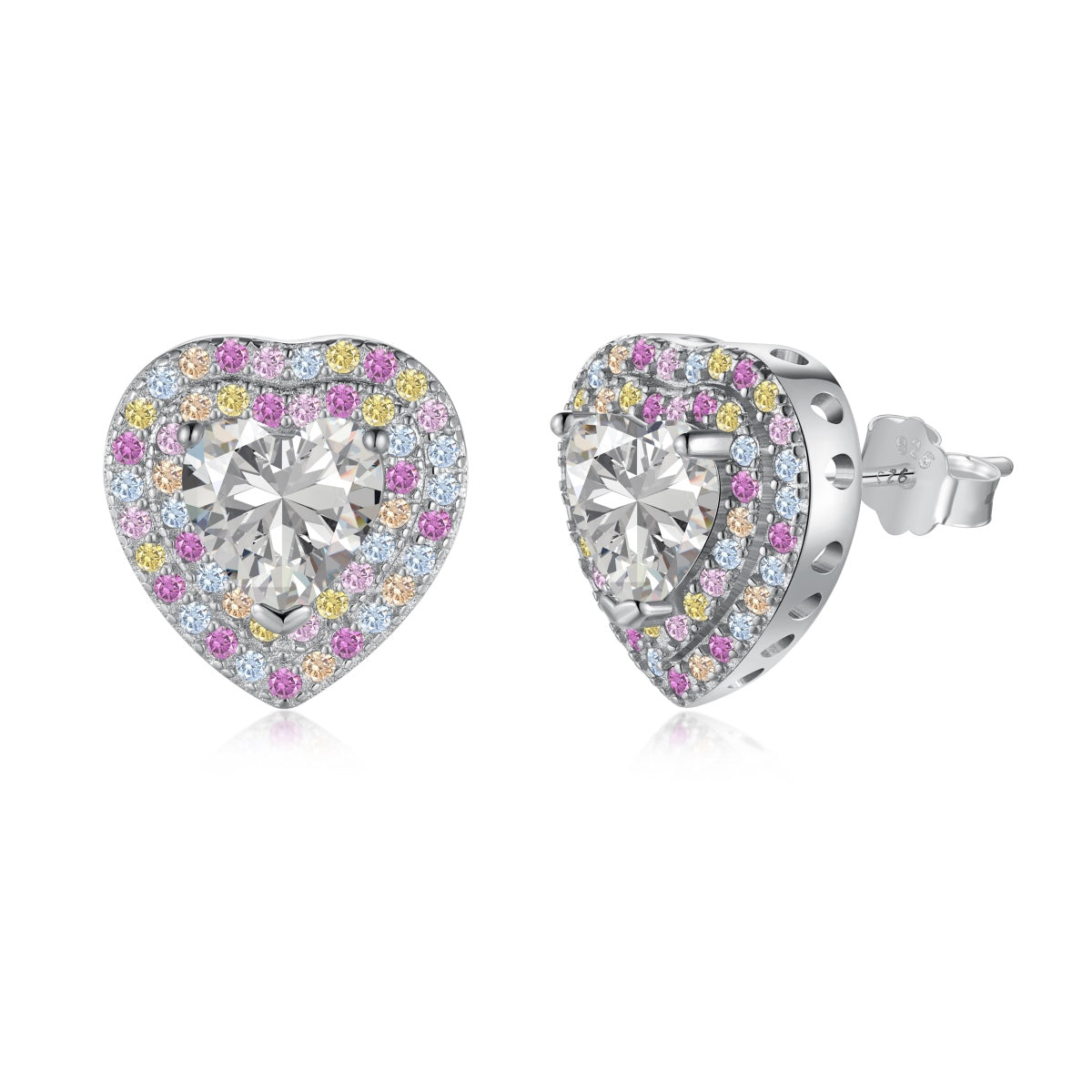 [Lora-Jewelry] Boucles d'oreilles éblouissantes en forme de cœur