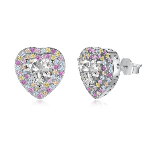[Lora-Jewelry] Boucles d'oreilles éblouissantes en forme de cœur