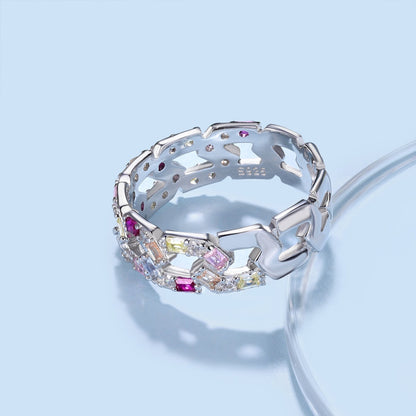 [Lora-Jewelry] Bague quotidienne scintillante et vibrante taille émeraude