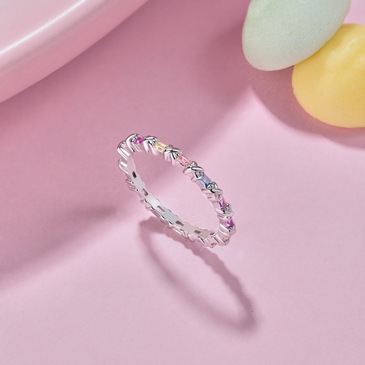[Lora-Jewelry] Charmante bague ronde colorée pour tous les jours