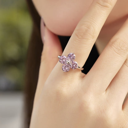 [Lora-Jewelry] Bague trèfle à quatre feuilles et étoile à huit branches
