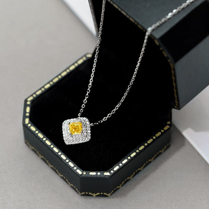 [Lora-Jewelry] Collier scintillant en taille Asscher