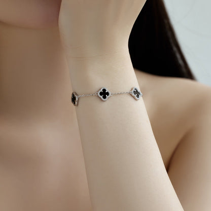 [Lora-Jewelry] Bracelet exquis en trèfle à quatre feuilles