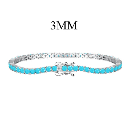 [Lora-Jewelry]上品でチャーミングなラウンドカットのテニスブレスレット