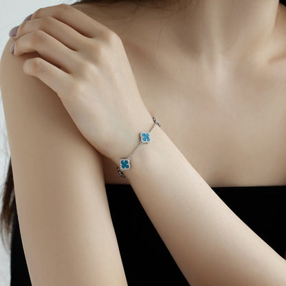 [Lora-Jewelry] Bracelet exquis en trèfle à quatre feuilles