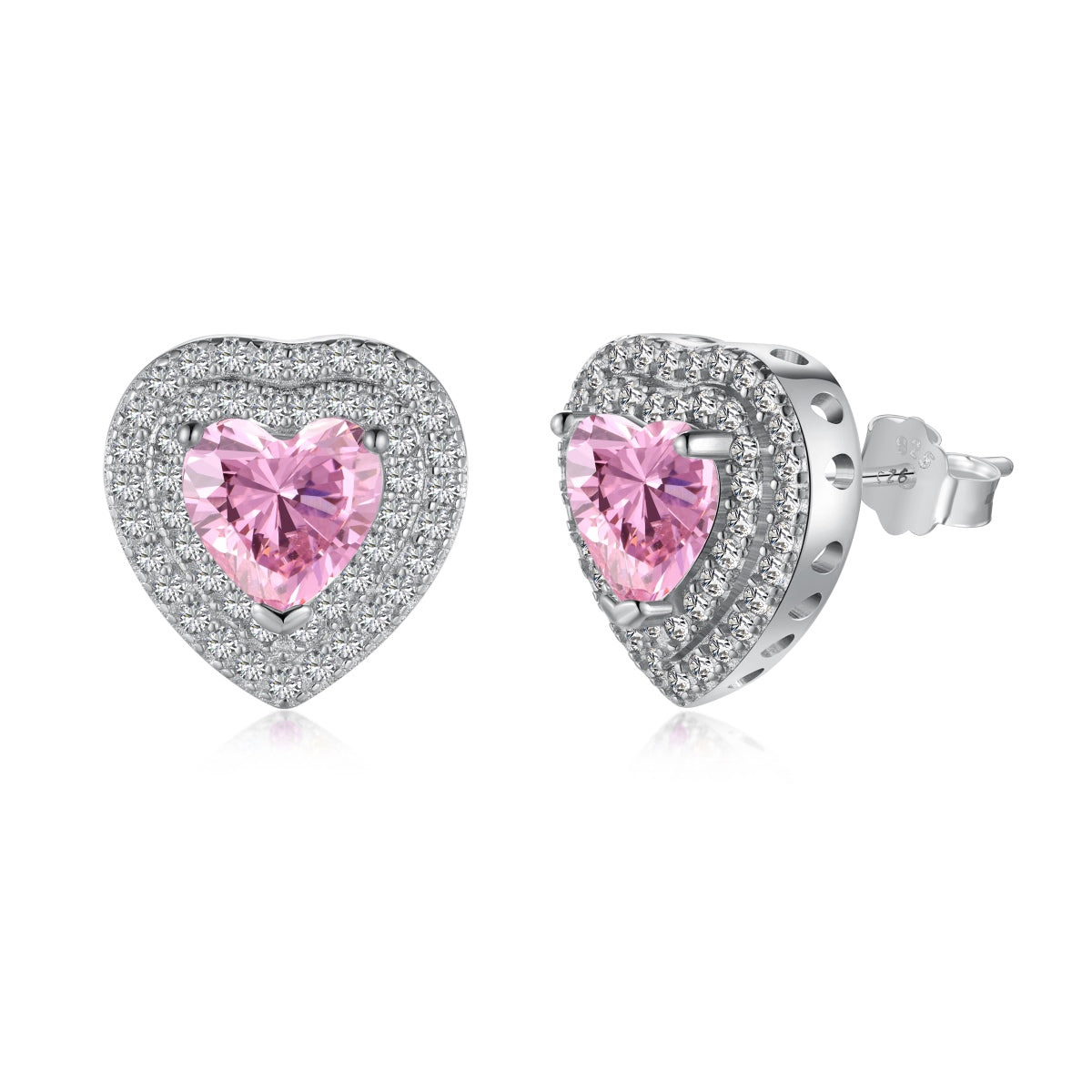 [Lora-Jewelry] Boucles d'oreilles éblouissantes en forme de cœur