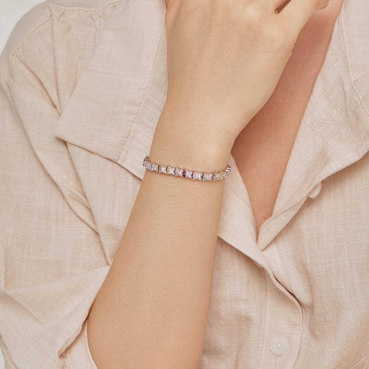 [Lora-Jewelry] Bracelet quotidien unique en forme de fleur colorée