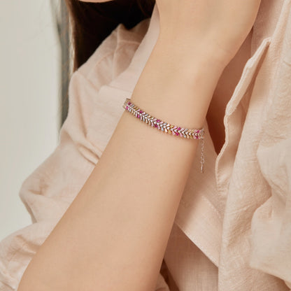 [Lora-Jewelry] Bracelet délicat et radiant taille émeraude pour le quotidien