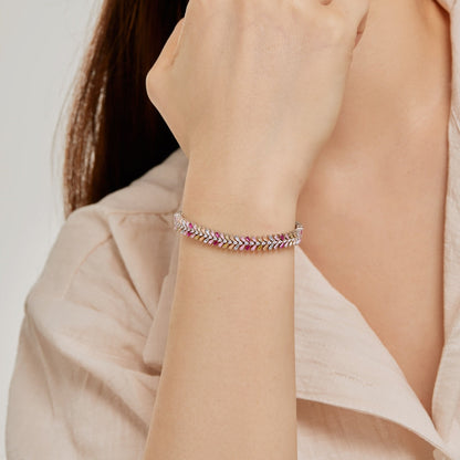 [Lora-Jewelry] Bracelet délicat et radiant taille émeraude pour le quotidien