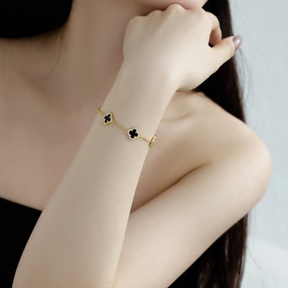[Lora-Jewelry] Bracelet exquis en trèfle à quatre feuilles