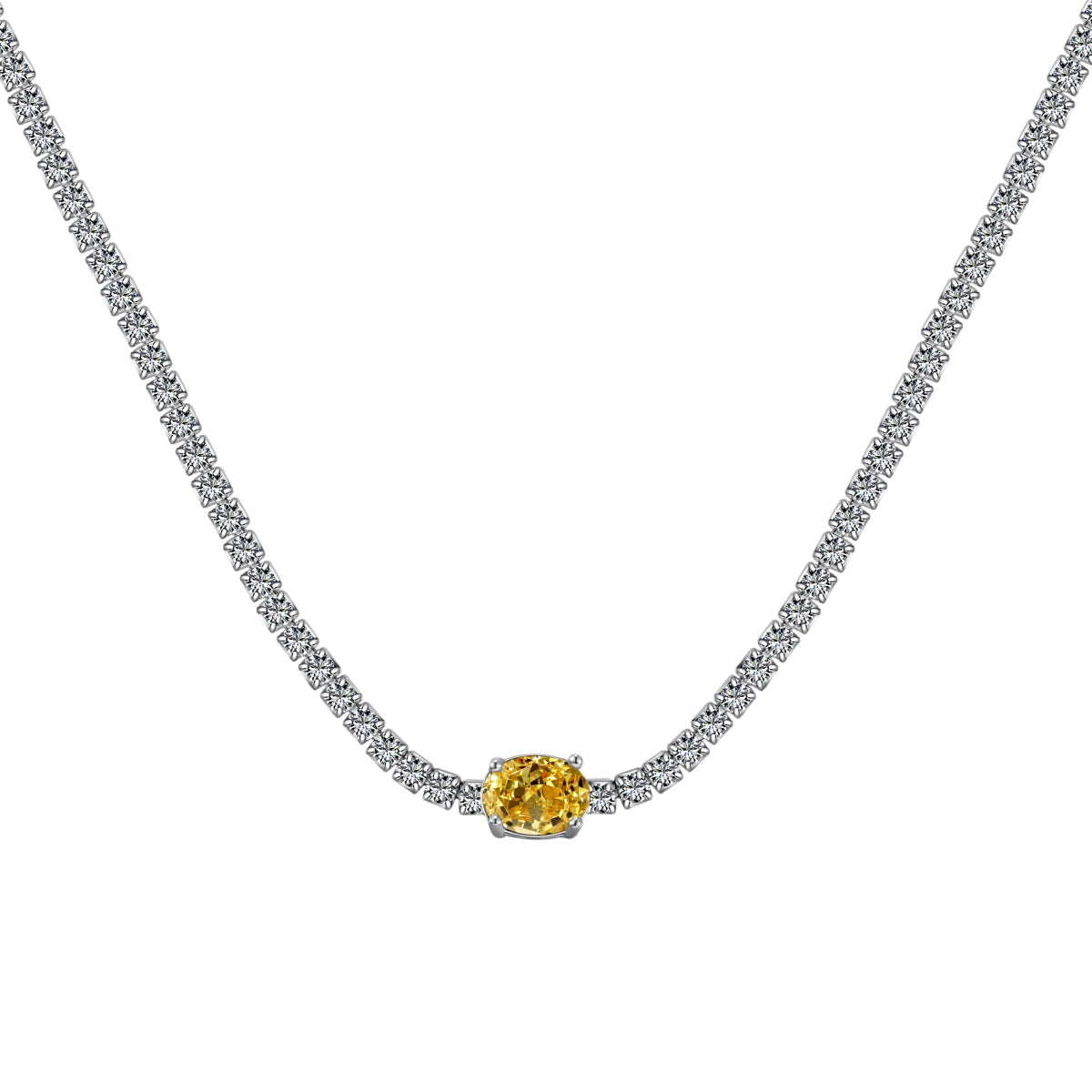 [Lora-Jewelry] Collier taille ovale brillant de 1,0 carat