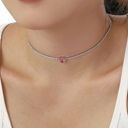 [Lora-Jewelry] Collier en forme de cœur scintillant de 2,0 carats