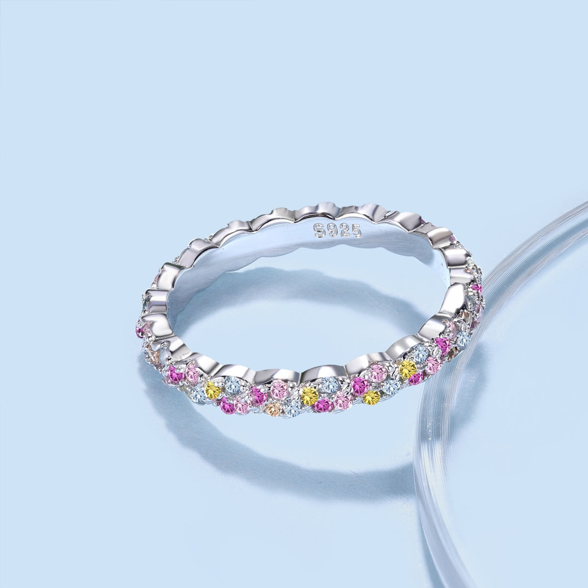 [Lora-Jewelry] Bague quotidienne délicate et éclatante à taille ronde