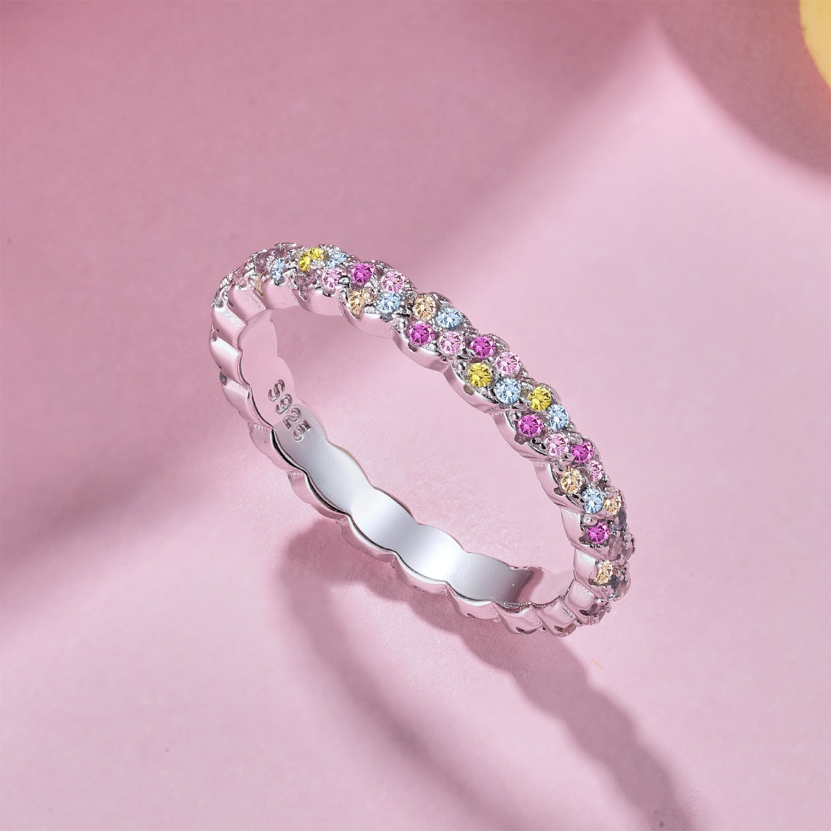 [Lora-Jewelry] Bague quotidienne délicate et éclatante à taille ronde