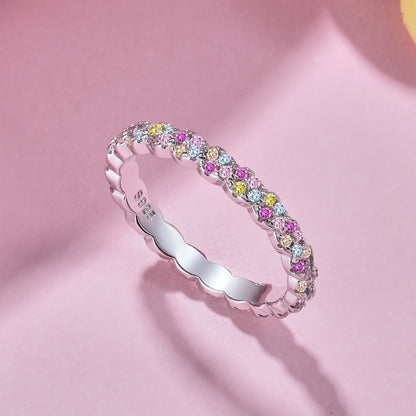 [Lora-Jewelry] Bague quotidienne délicate et éclatante à taille ronde